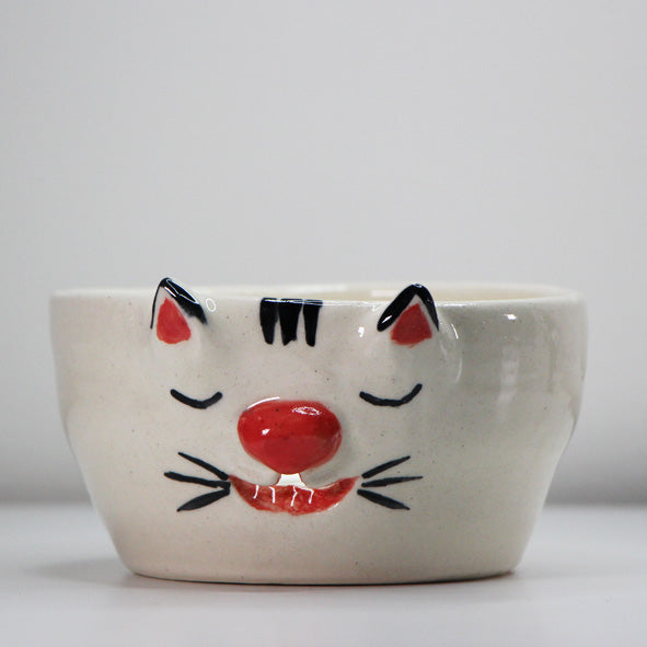 Medium Cat-Faced Ceramic Yarn Bowl