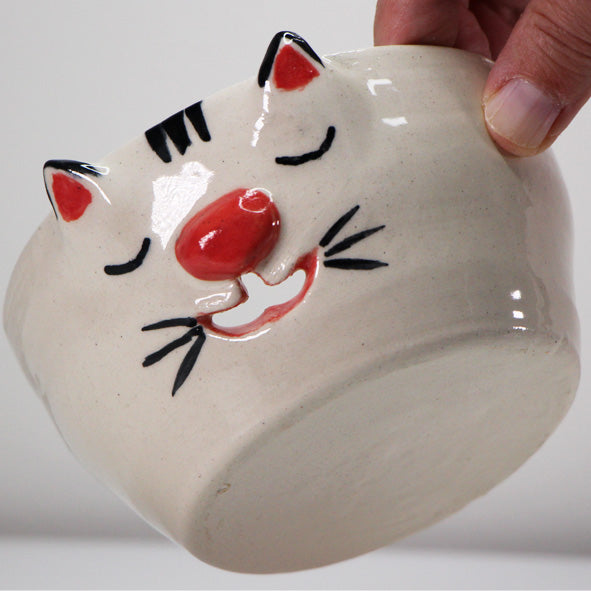 Medium Cat-Faced Ceramic Yarn Bowl
