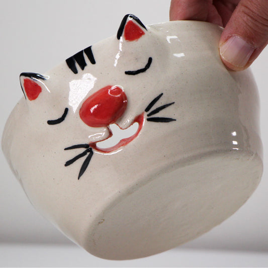 Medium Cat-Faced Ceramic Yarn Bowl
